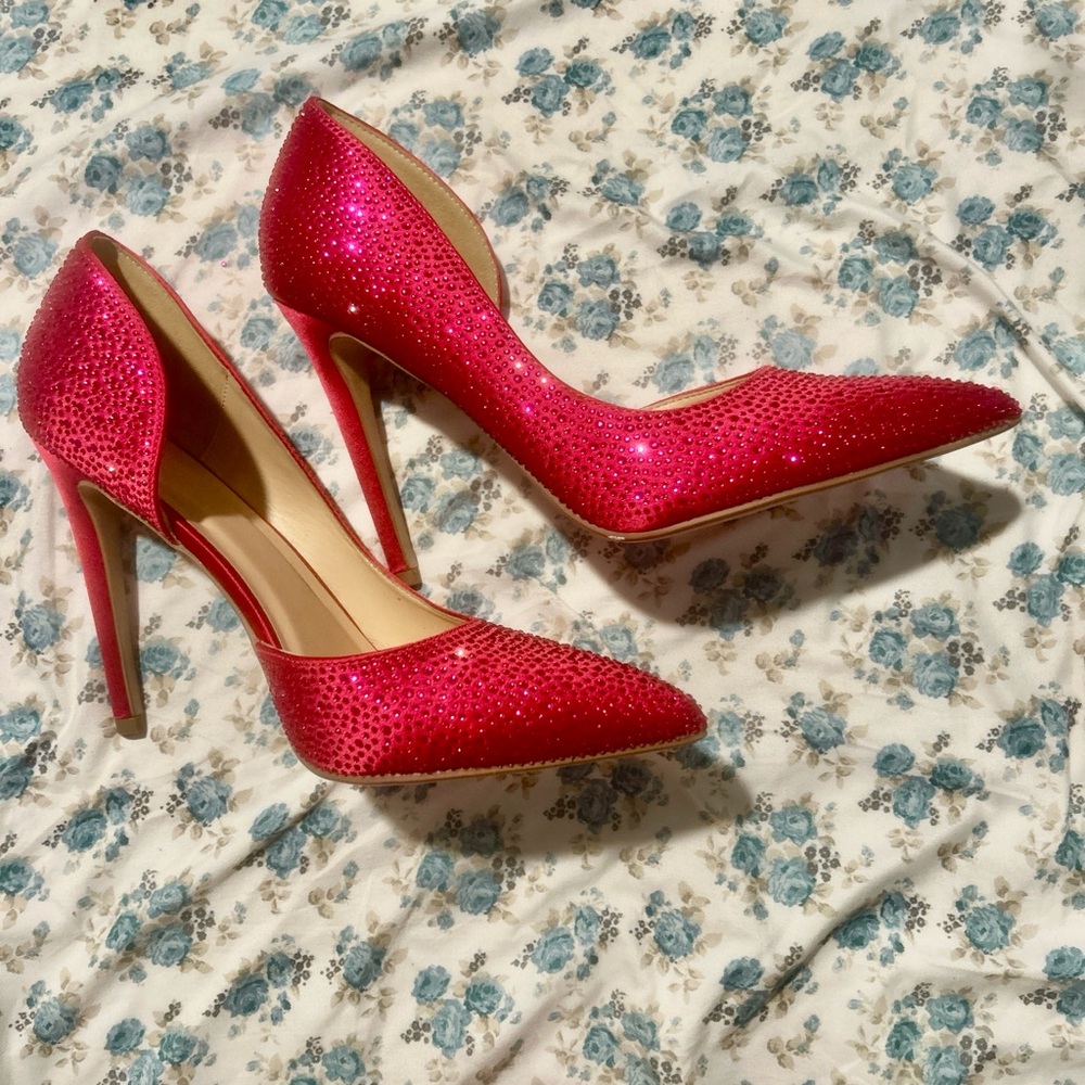 Delicious Hot Pink Glitter Heels